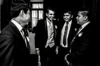 El novios con sus amigos